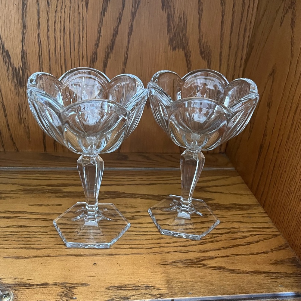 Antique 1907 KRYS TOL Central Glass Works 6.25" ice cream Compote/Dessert Dish